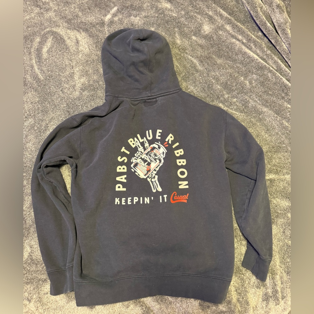 Casual Pabst Blue Ribbon Large Hoodie